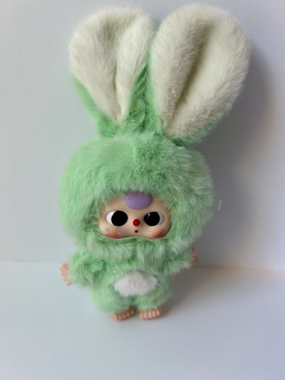 Baby Three  Bunny Mini Tiny Rabbit Mint Green Keychain Animation